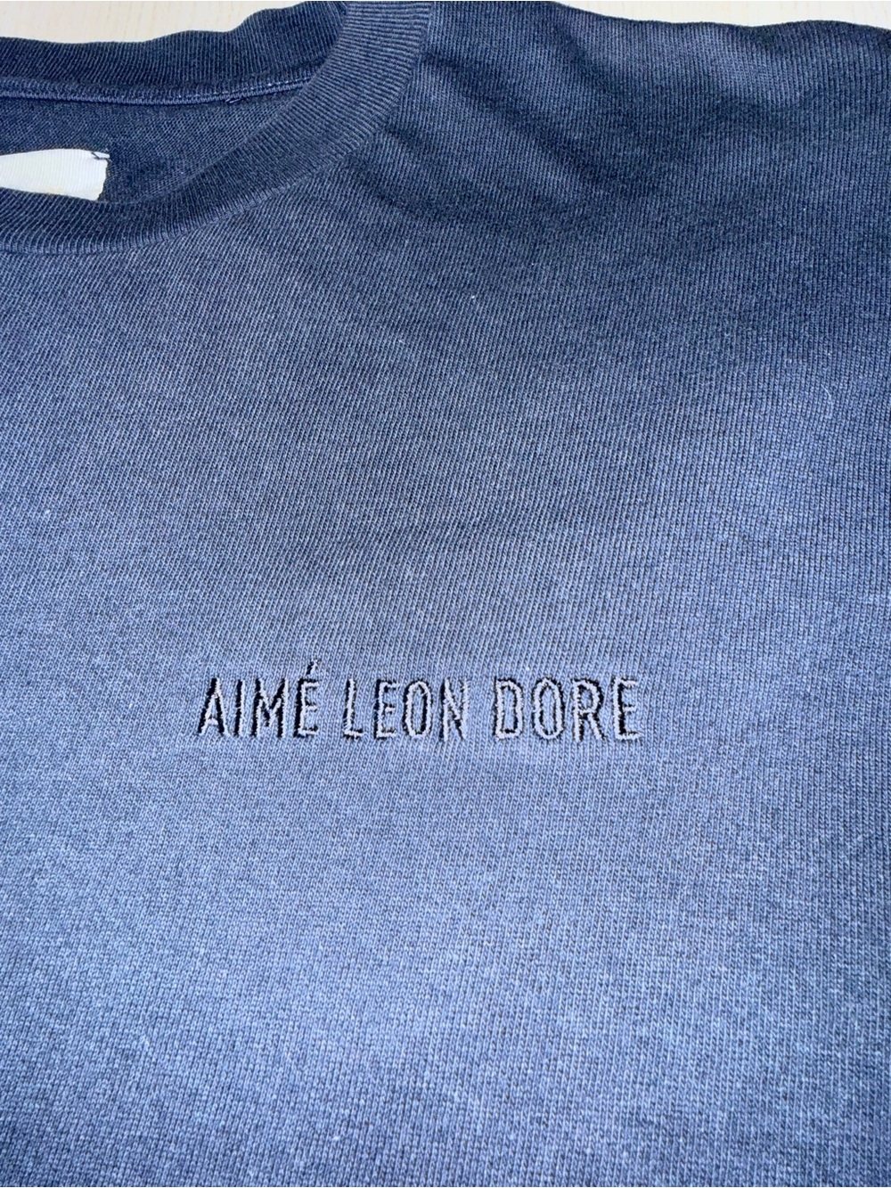 Brand new Aimee Leon Dore Black Minimal Logo Crewneck Longsleeve shirt - Picture 4 of 7